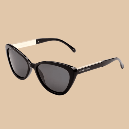 PRIVE REVAUX The Hepburn Black Polarized Sunglasses - COLO