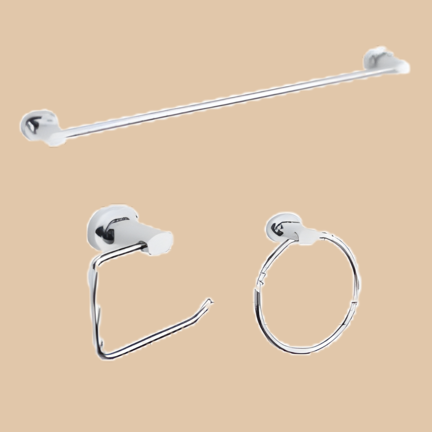 Bathroom Hardware Set 3 Chrome Finish V2