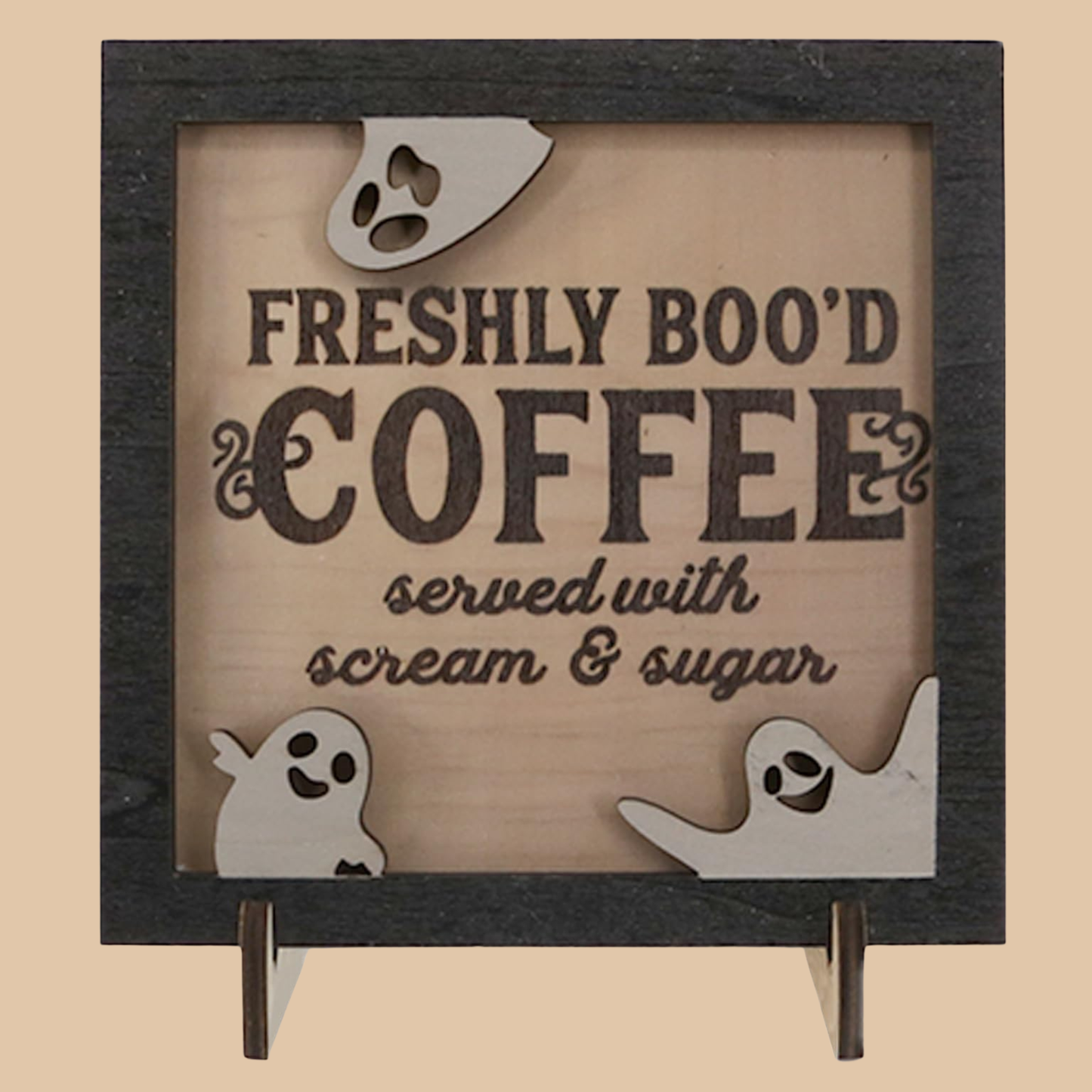 Halloween Coffee Bar Sign Wooden