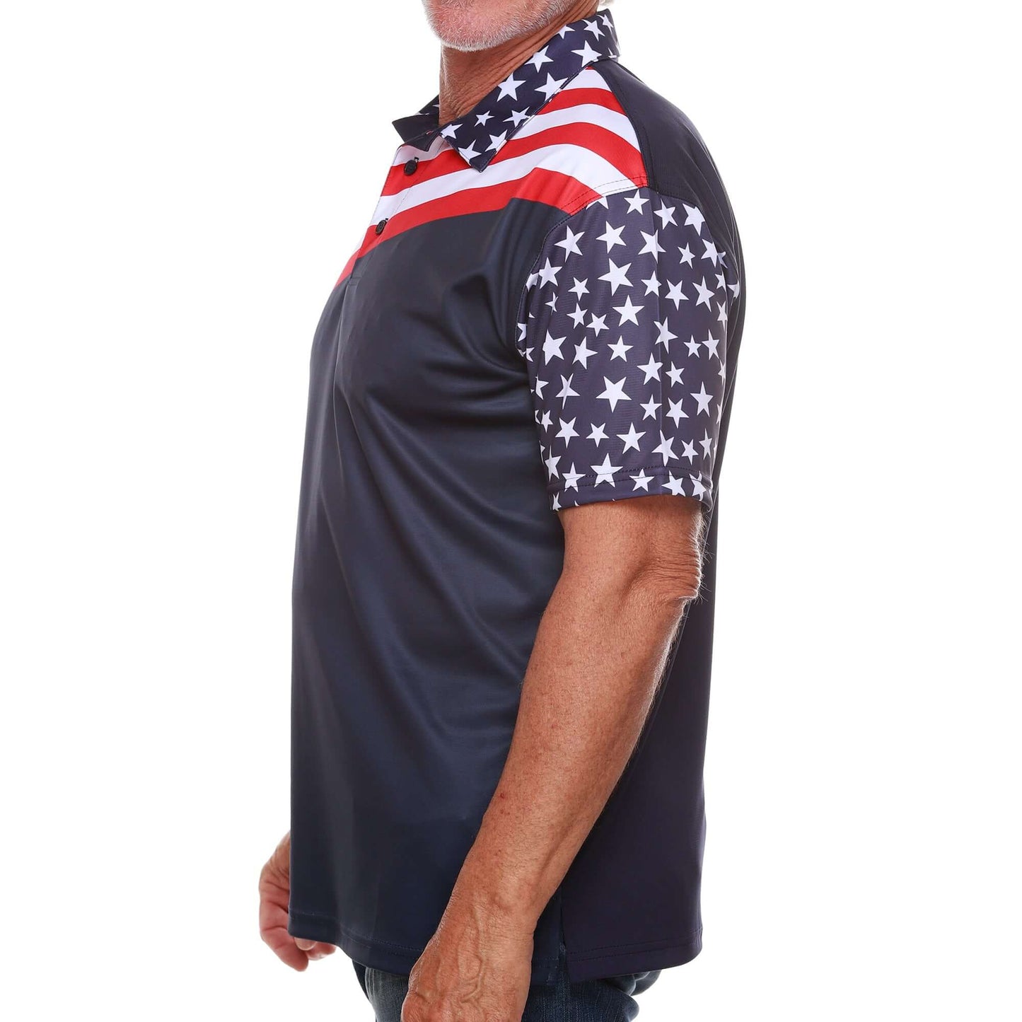 Men's Made in USA Stars and Stripes Tech Polo Shirt