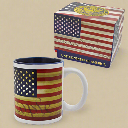 USA Flag Mug in Box
