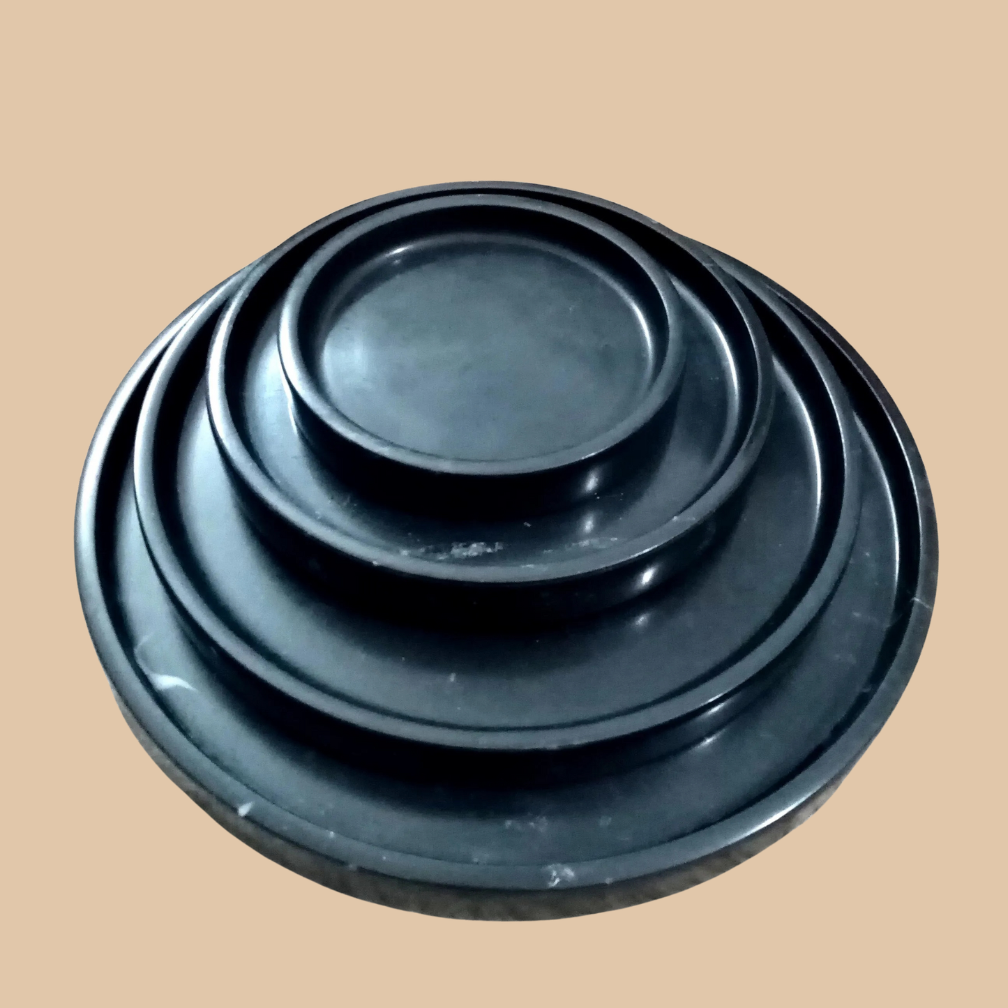 5-Piece Black Marble Serving Platter Set