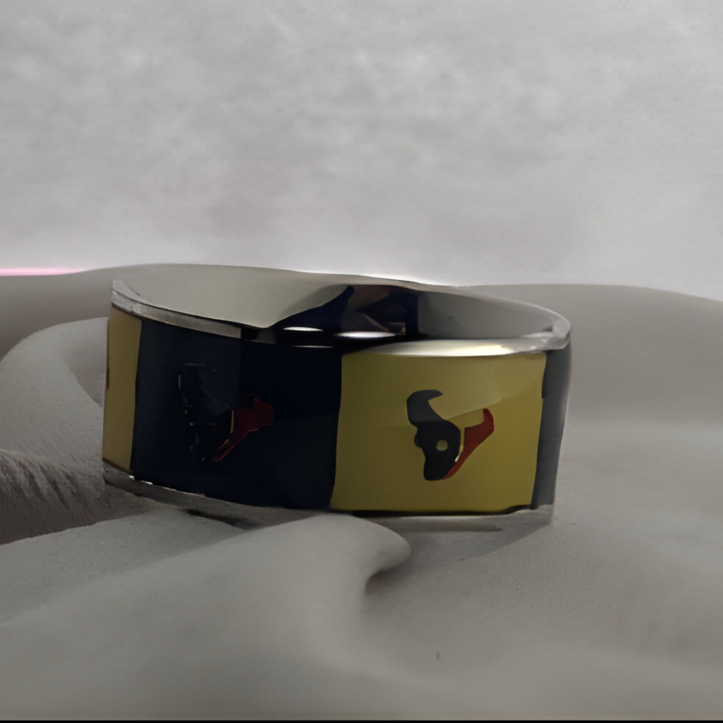 Houston Texans NFL Body Jewelry – Ring (Blue and Yellow)