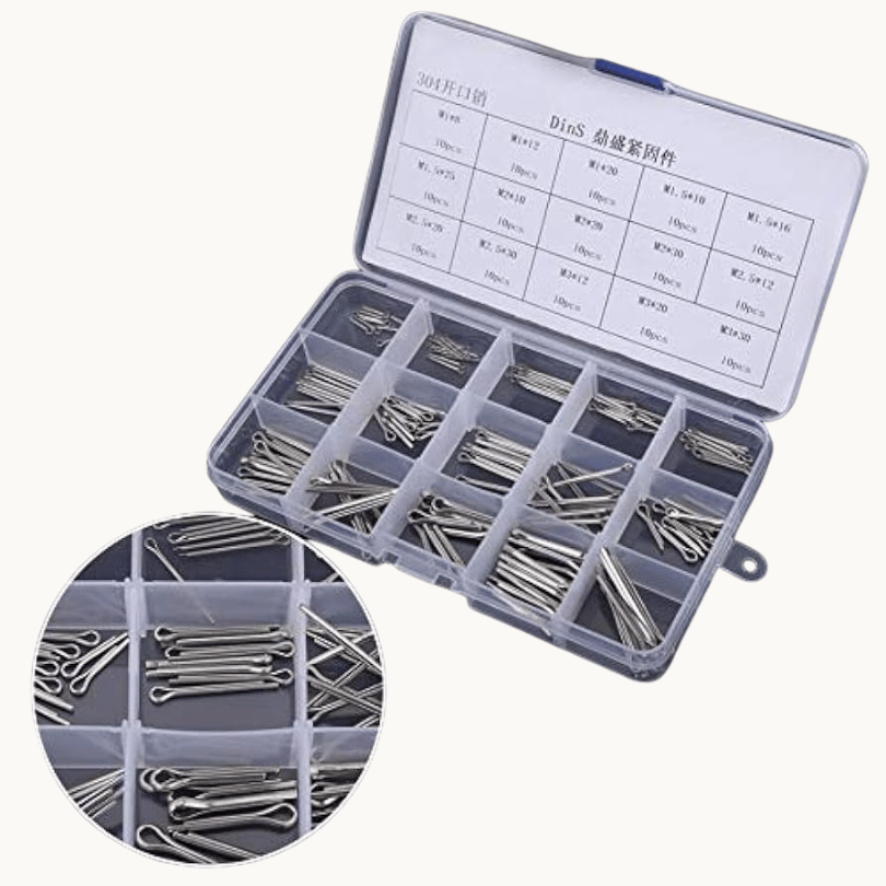 150-Piece Stainless Steel Split Cotter Pin Kit