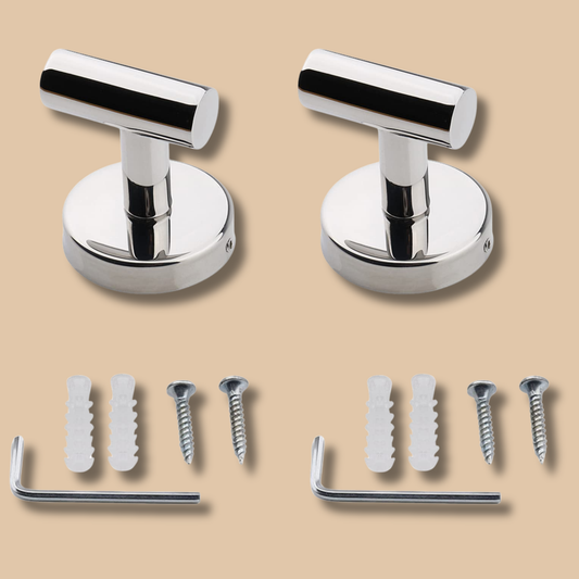 304 Stainless Steel Towel Hooks 2 Pack