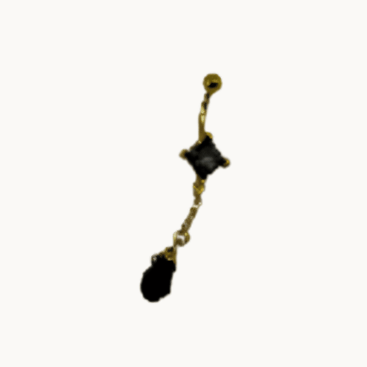 Gold Diamondhead Belly Button Ring – 14g Curved Barbell - COLO