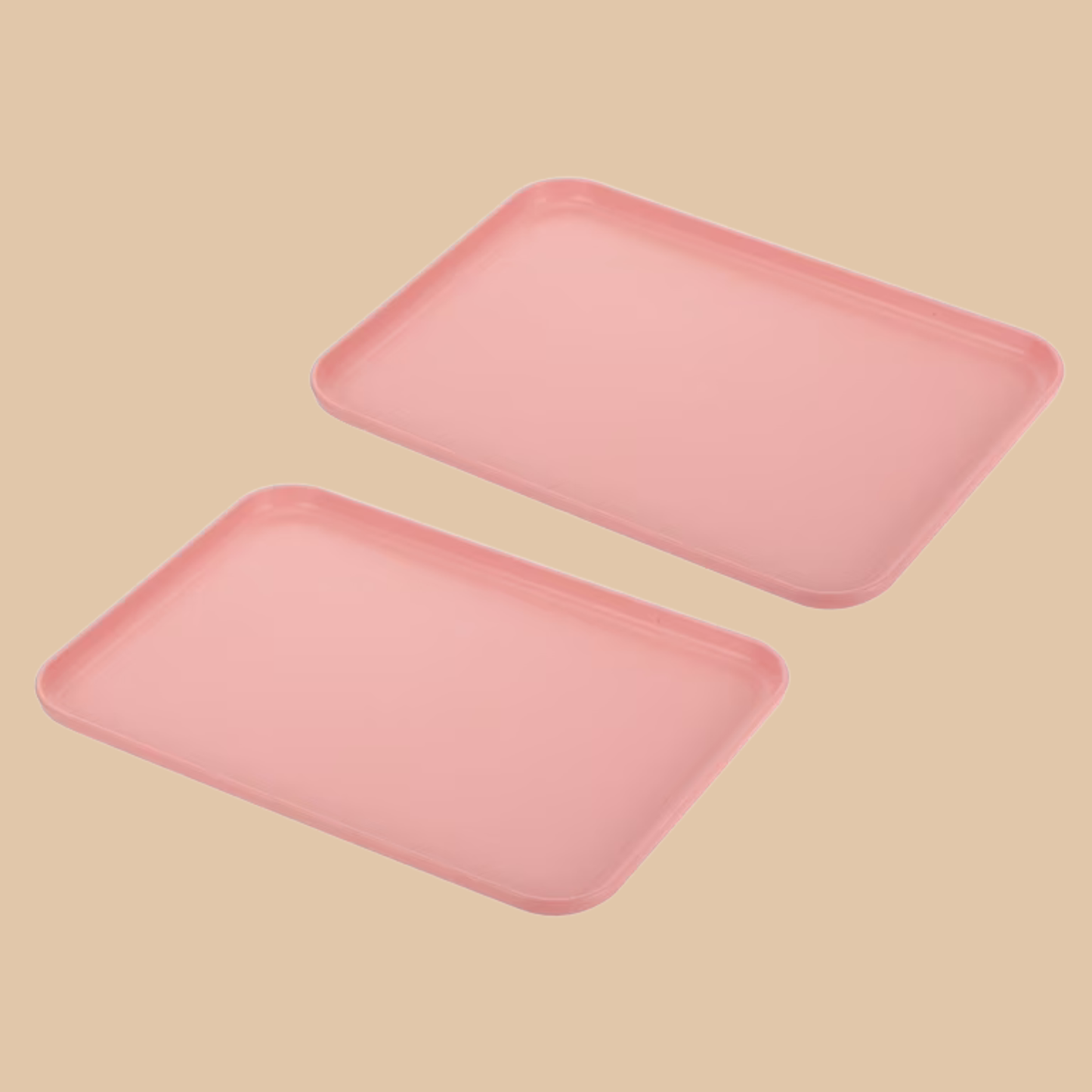 17x11" Fast Food Serving Tray 2-Pack (Pink)