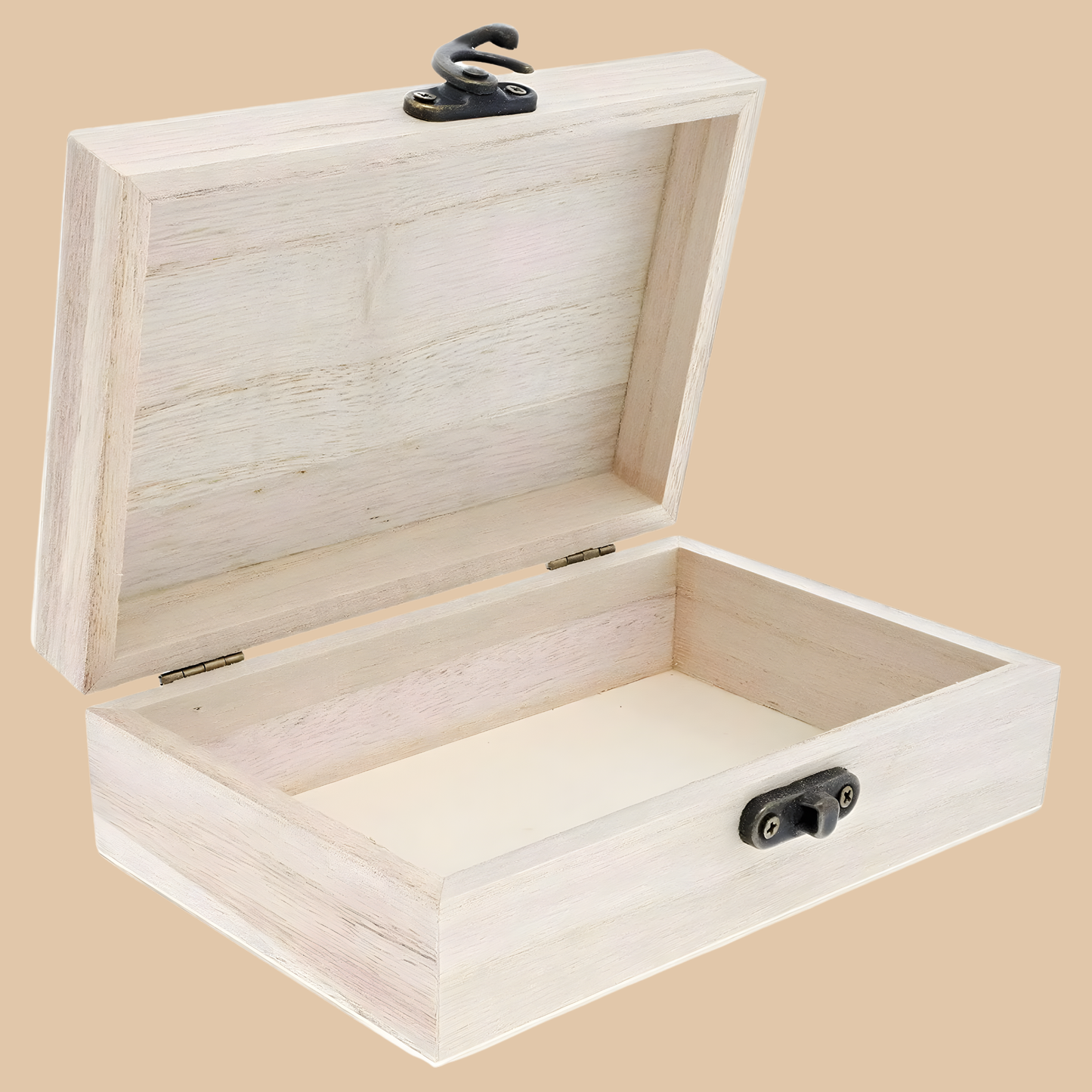 Unfinished Wooden Keepsake Box 6x4x2 Inch