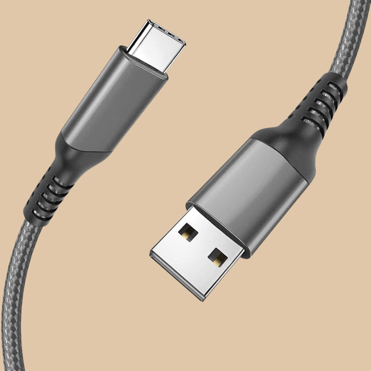 USB Type-C 2.4A Fast Charge Data Cable - Gray