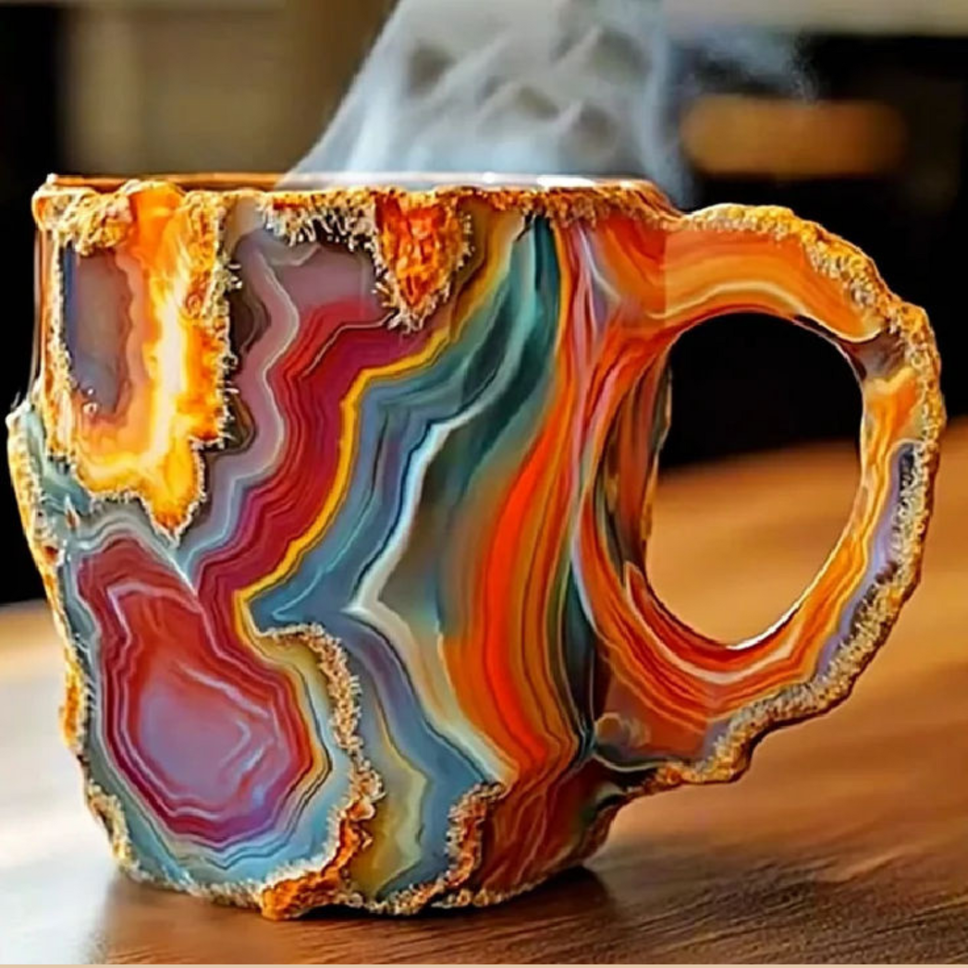 Mineral Crystal Resin Coffee Mug - COLO