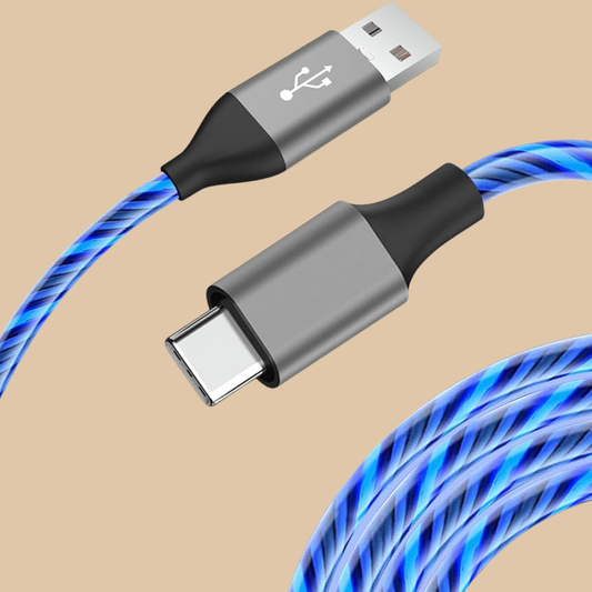 USB Type-C 2.4A Fast Charge Data Cable - Blue