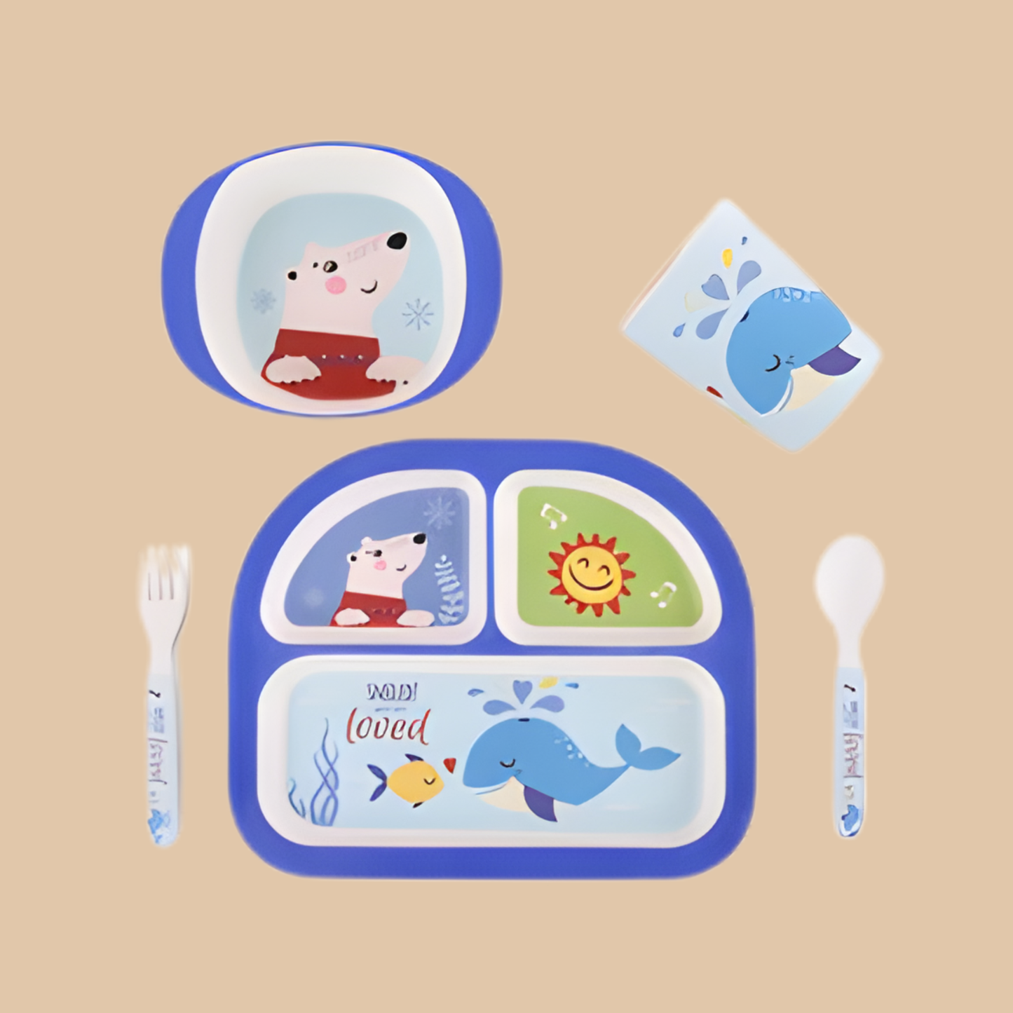 Kids Dinnerware Set (Little Bear)