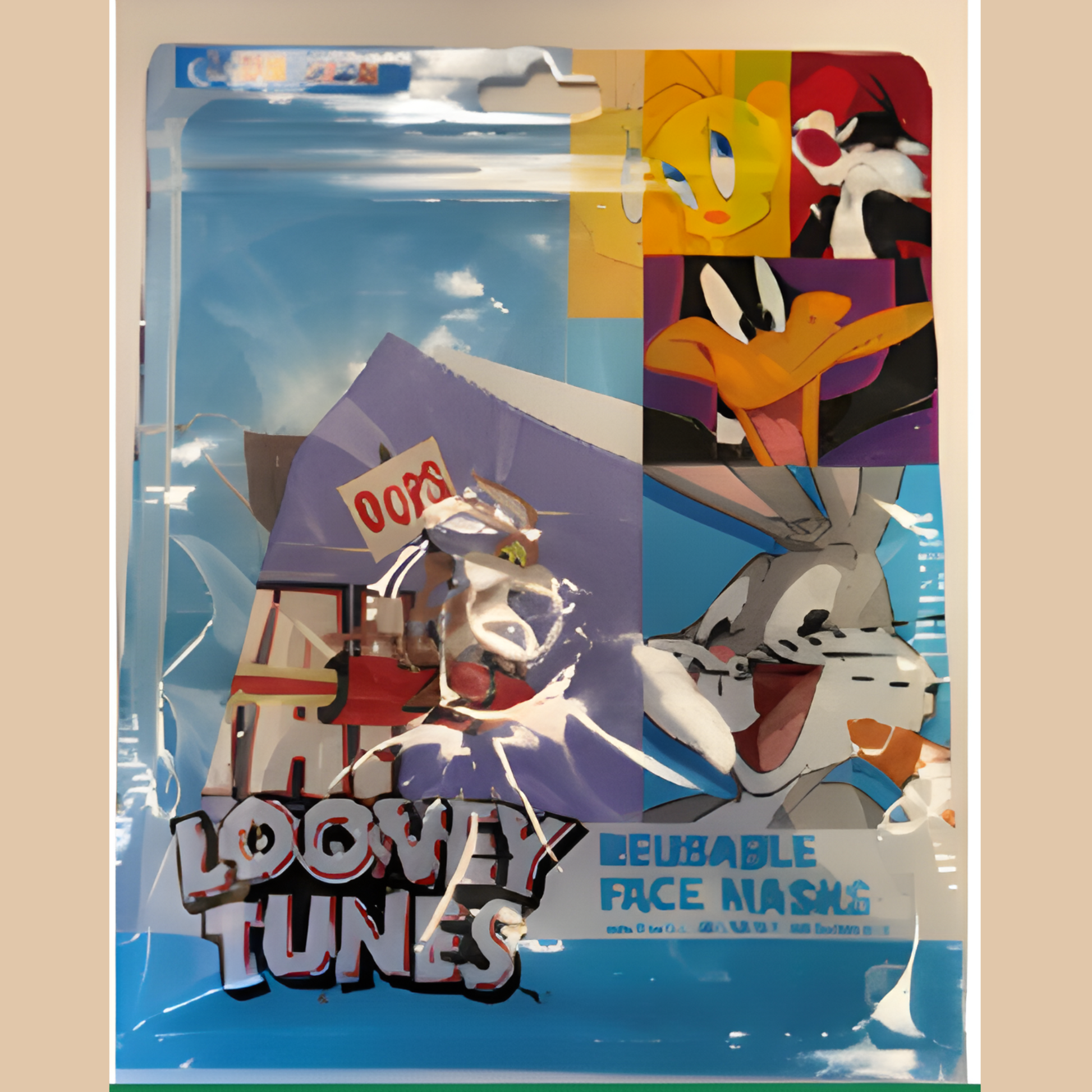 Adults Looney Tunes Light Purple Reusable Face Mask - COLO