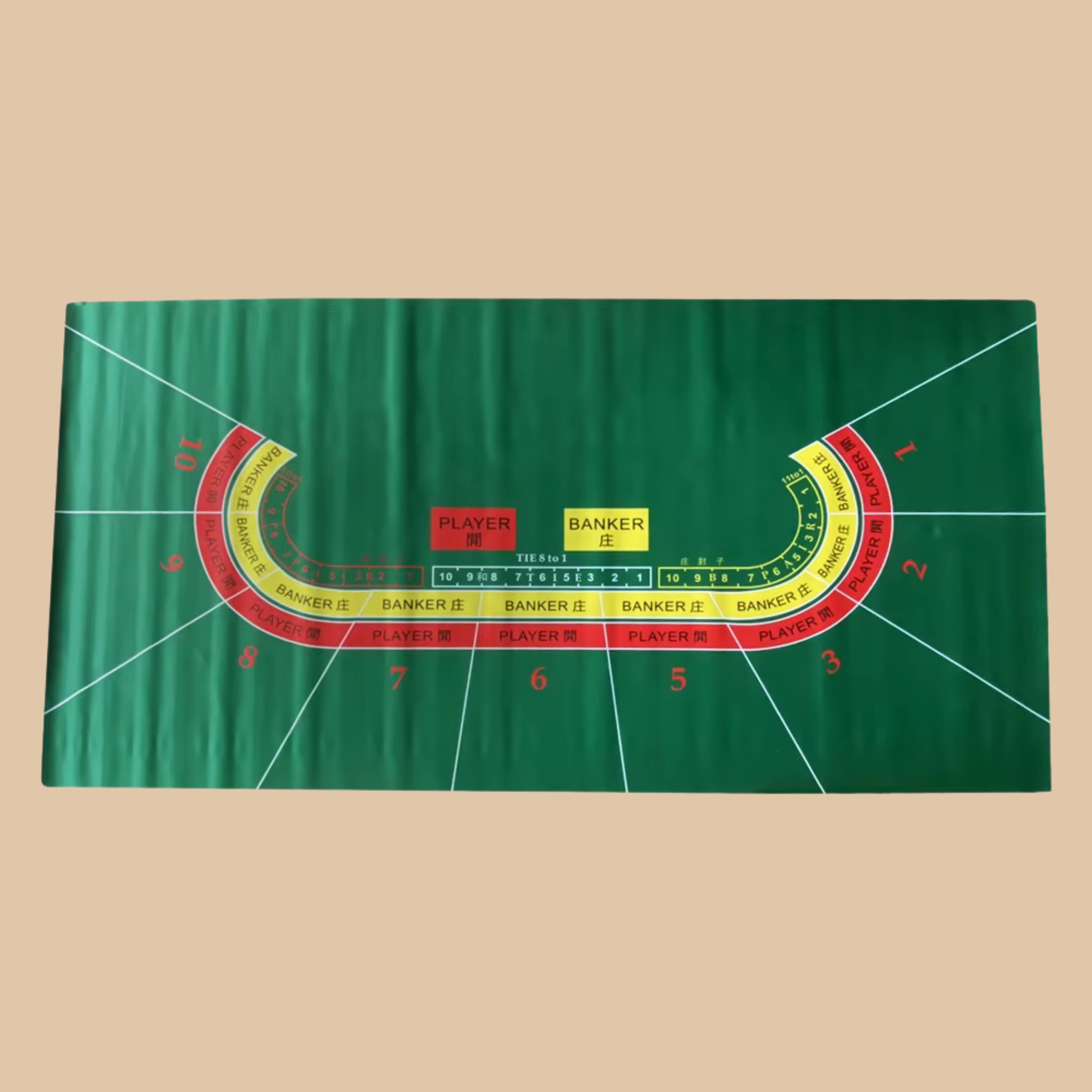 Rubber Table Cloth China Trade, 1.8m Rectangle