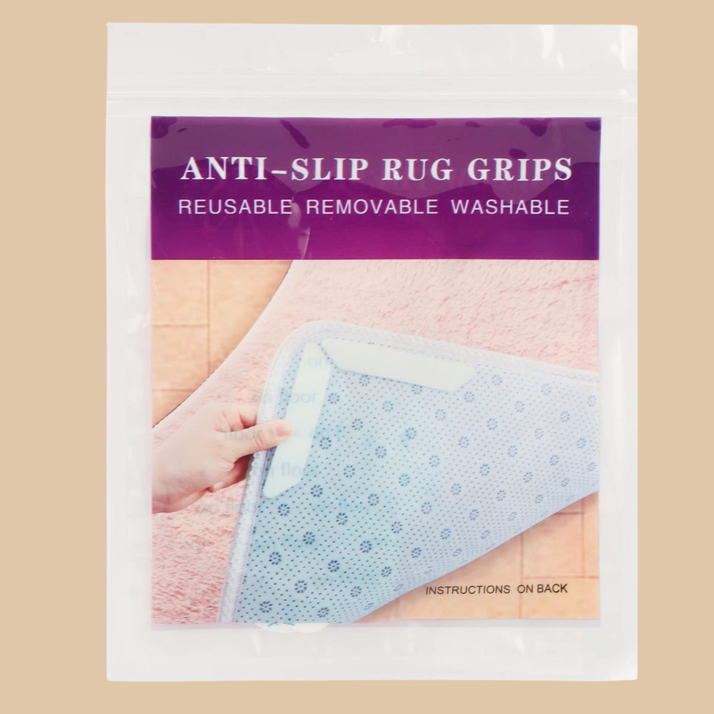 4 Pack Double Sided Carpet Tape Reusable Heart Shape