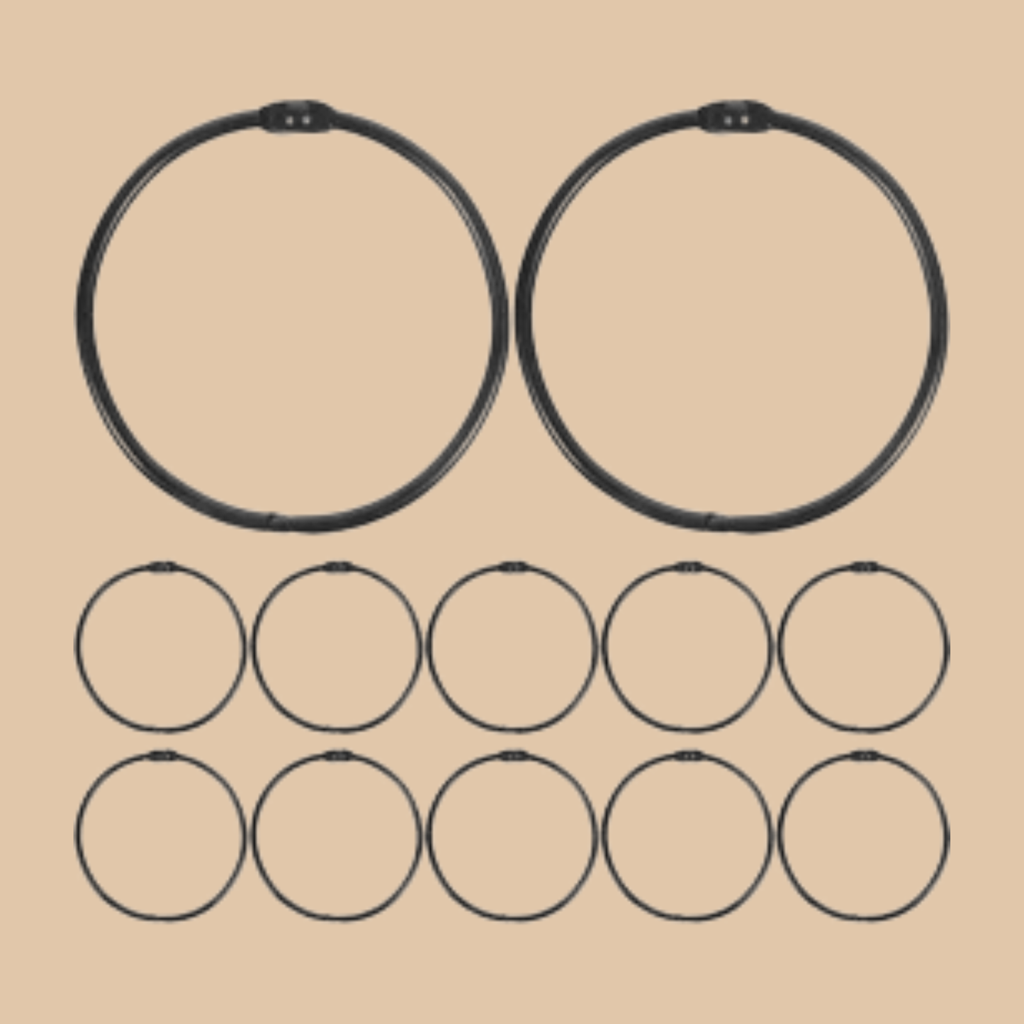 Shower Curtain Rings - 12 Pack