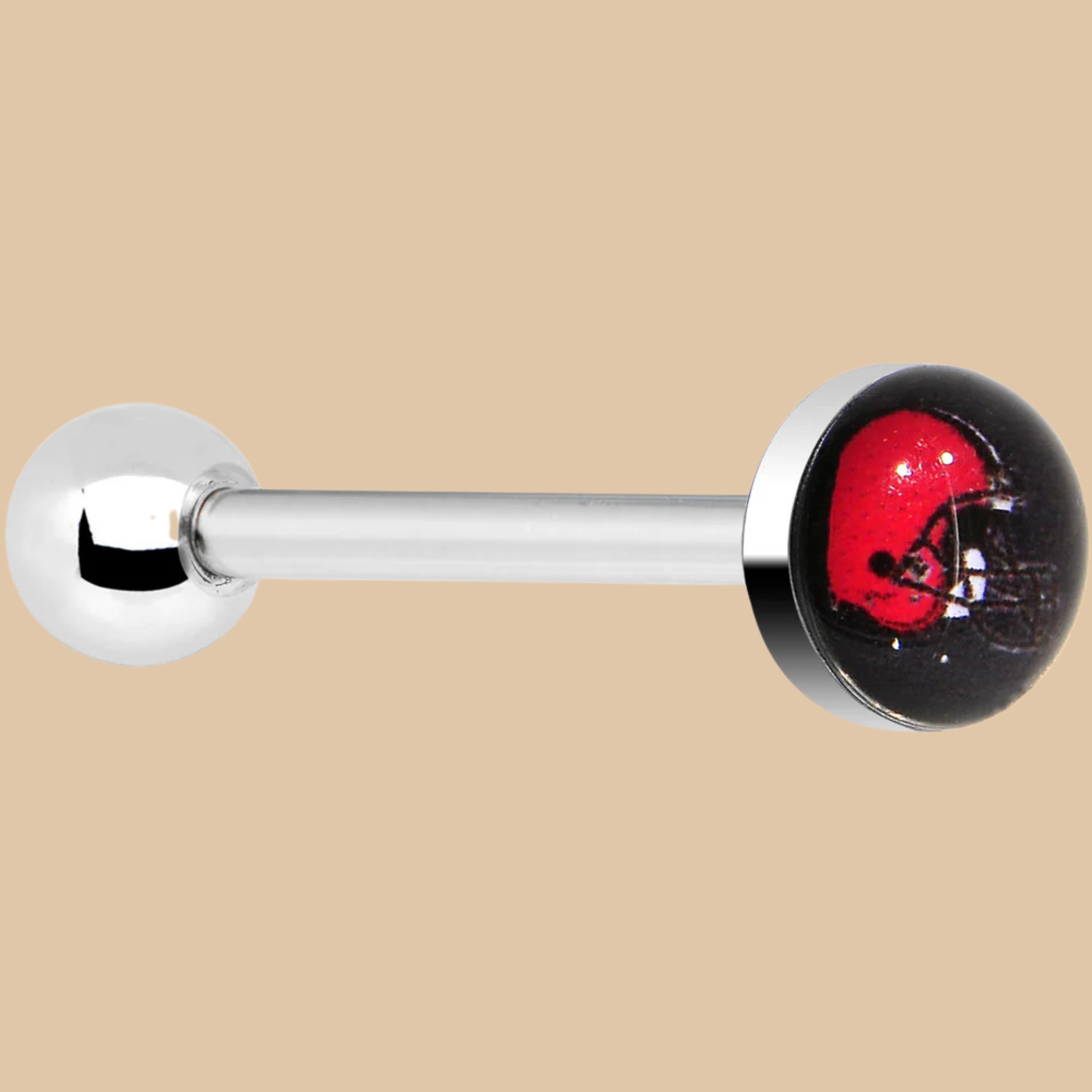 NFL Cleveland Browns Barbell Tongue Ring Licensed