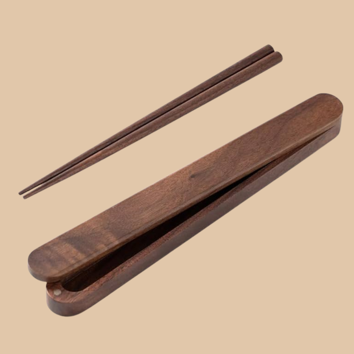 Walnut Chopsticks Case Natural Wood