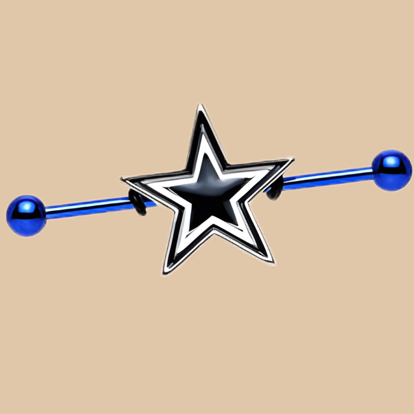NFL Dallas Cowboys Medium Star Nipple Barbell Licensed