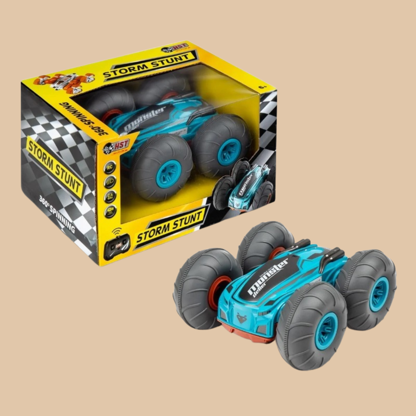 HST RC Storm Monster Defier All-Terrain Car – Color Blue & Grey
