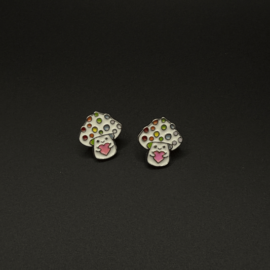 Mushroom Stainless Steel Earrings