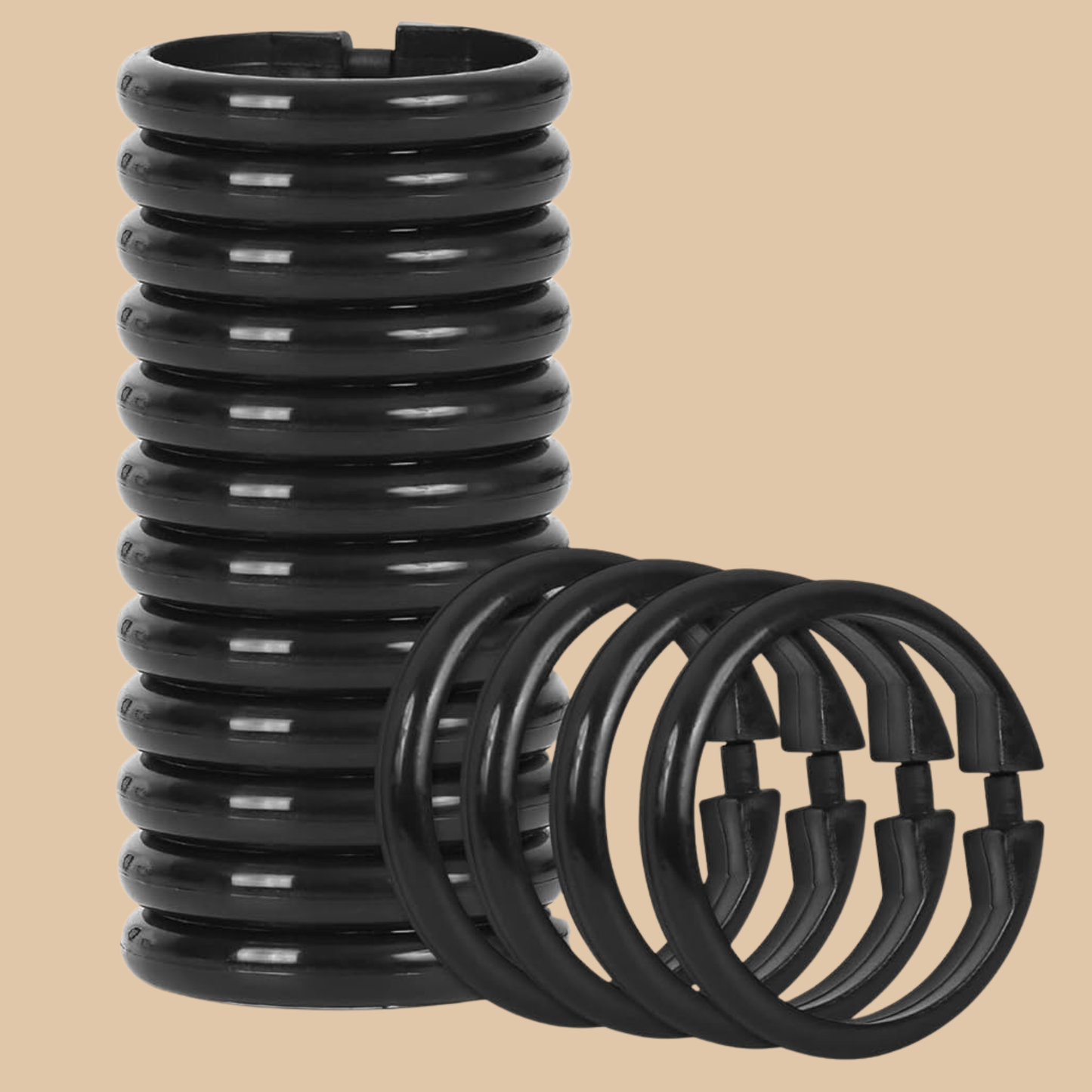 Shower Curtain Rings - 12 Pack