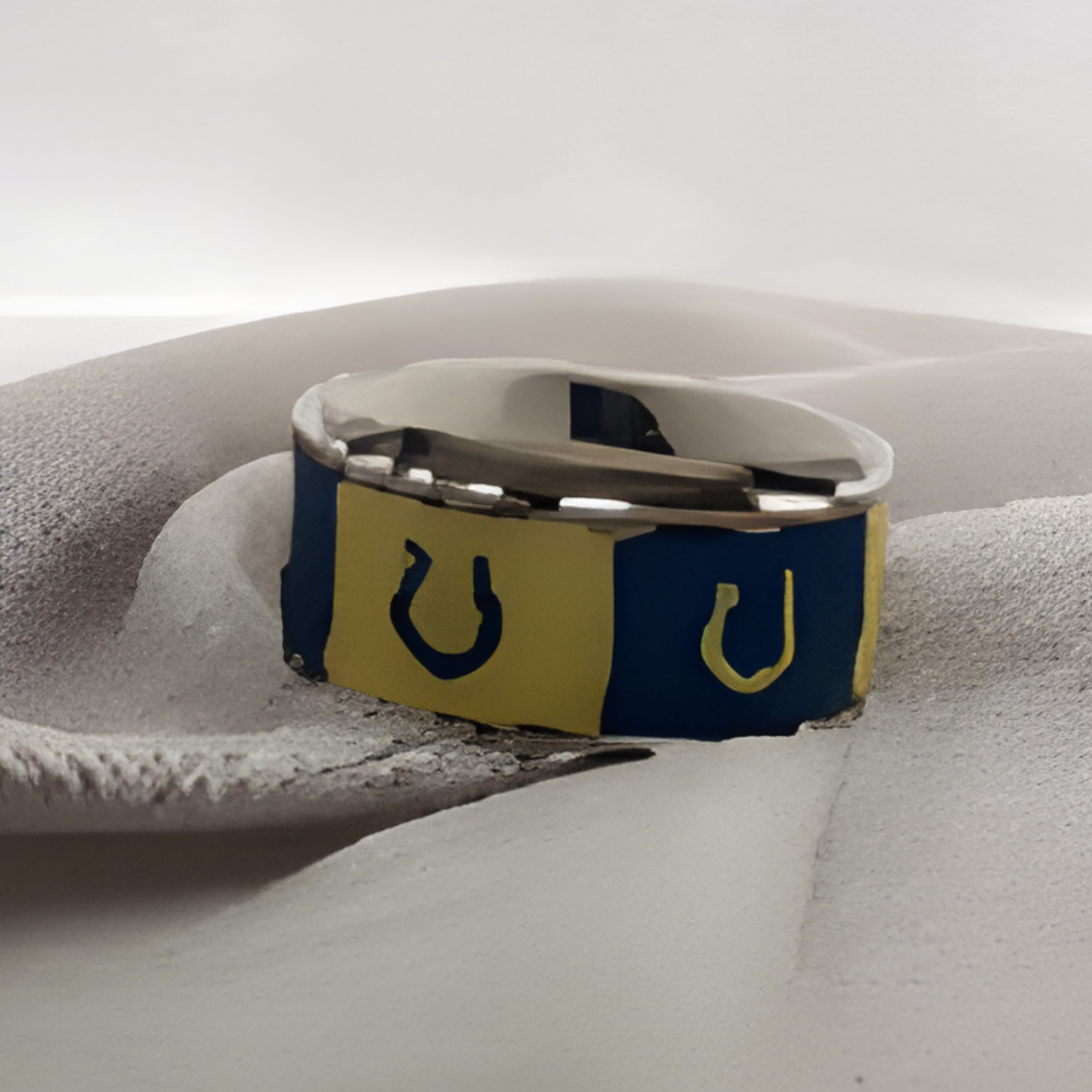 NFL BODY JEWELRY Indianapolis Colts Barbell Tongue Ring YELLOW AND BLUE