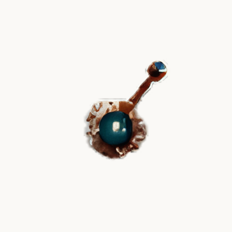 Golden Moon Belly Button Ring – 316L Surgical Steel