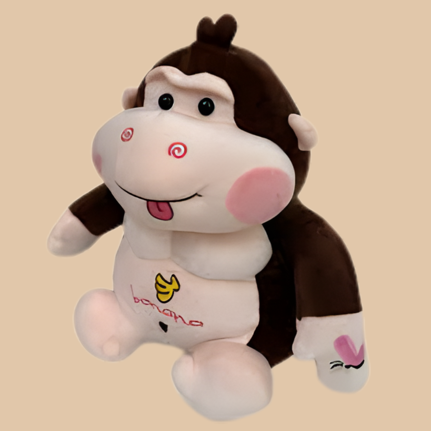 Light Brown Gorilla Plush Toy – Large Soft Monkey (14"–18")