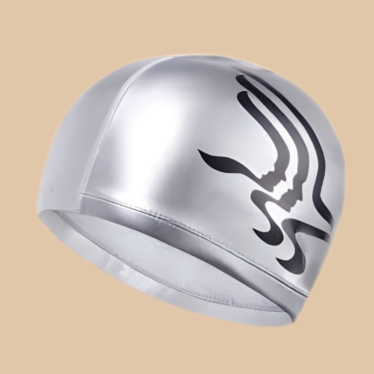 Nylon Silver Swimming Cap for Women