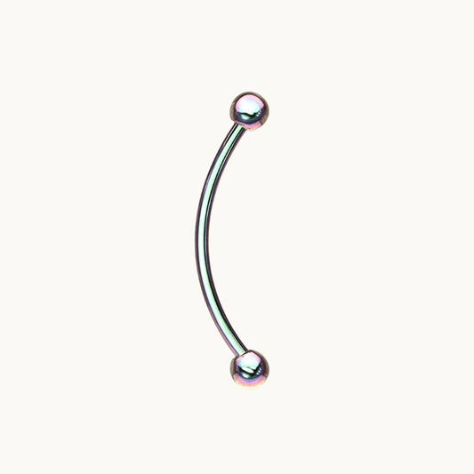 Large Silver Tongue Barbell Face Jewelry - COLO