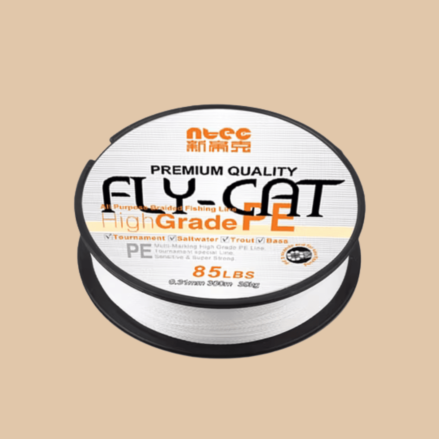 Fly-Cat MAX 29lb Braided Fishing Line, 0.8, X8 150m, Pink - COLO