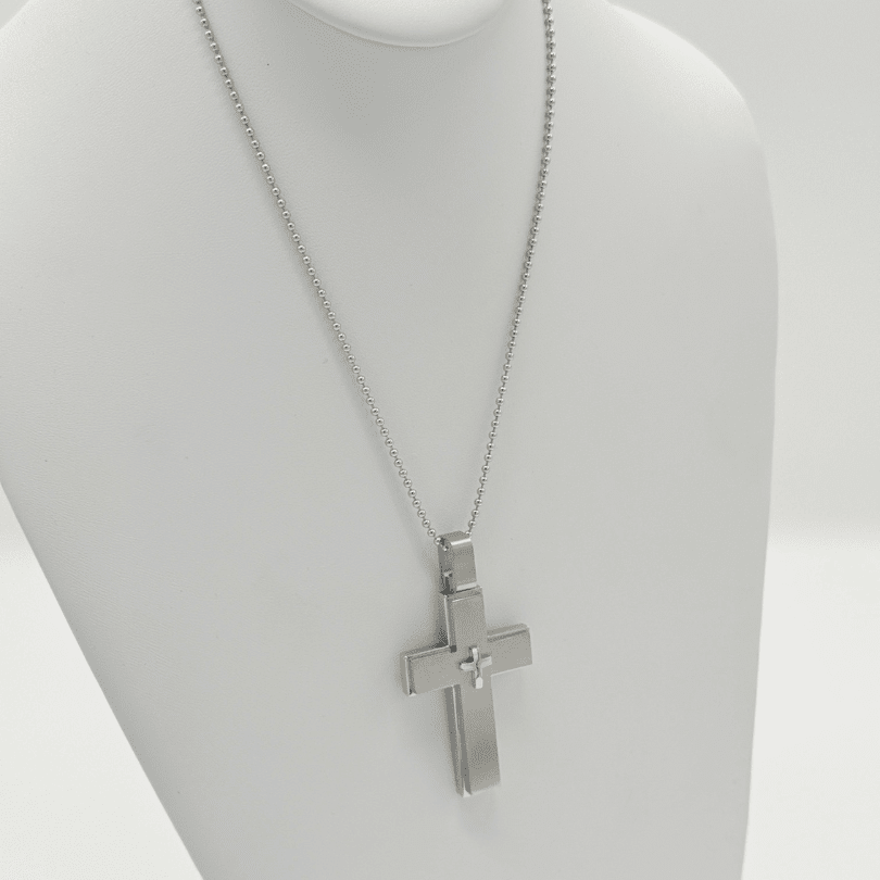 Modern Layered Cross Pendant Necklace - COLO
