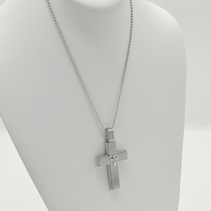 Modern Layered Cross Pendant Necklace - COLO