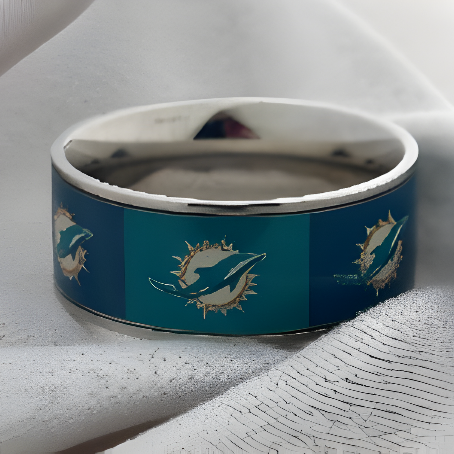 Miami Dolphins NFL Body Jewelry Ring – Blue
