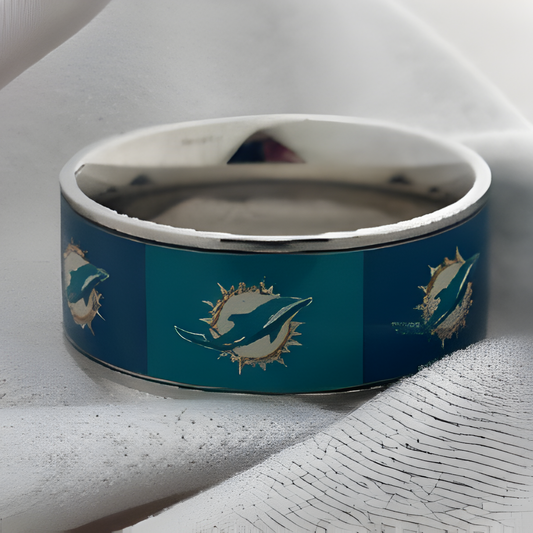 Miami Dolphins NFL Body Jewelry Ring – Blue