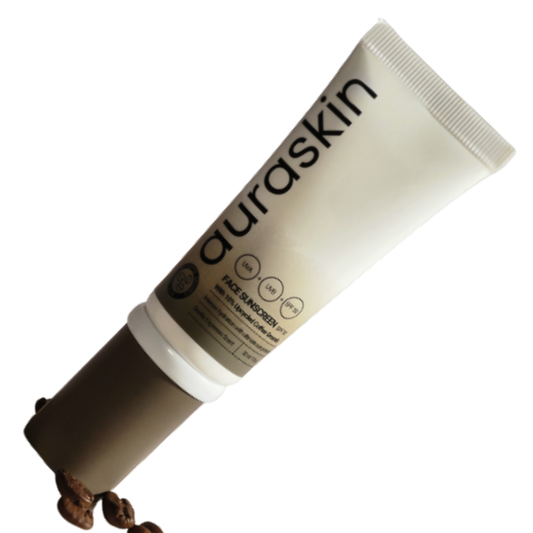 Auraskin Coffee Infused Face Sunscreen – Nourishing UV Protection
