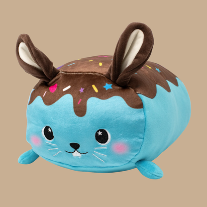 Moosh Moosh Bunny Cookie Blue Squish Pillow – 8x10"