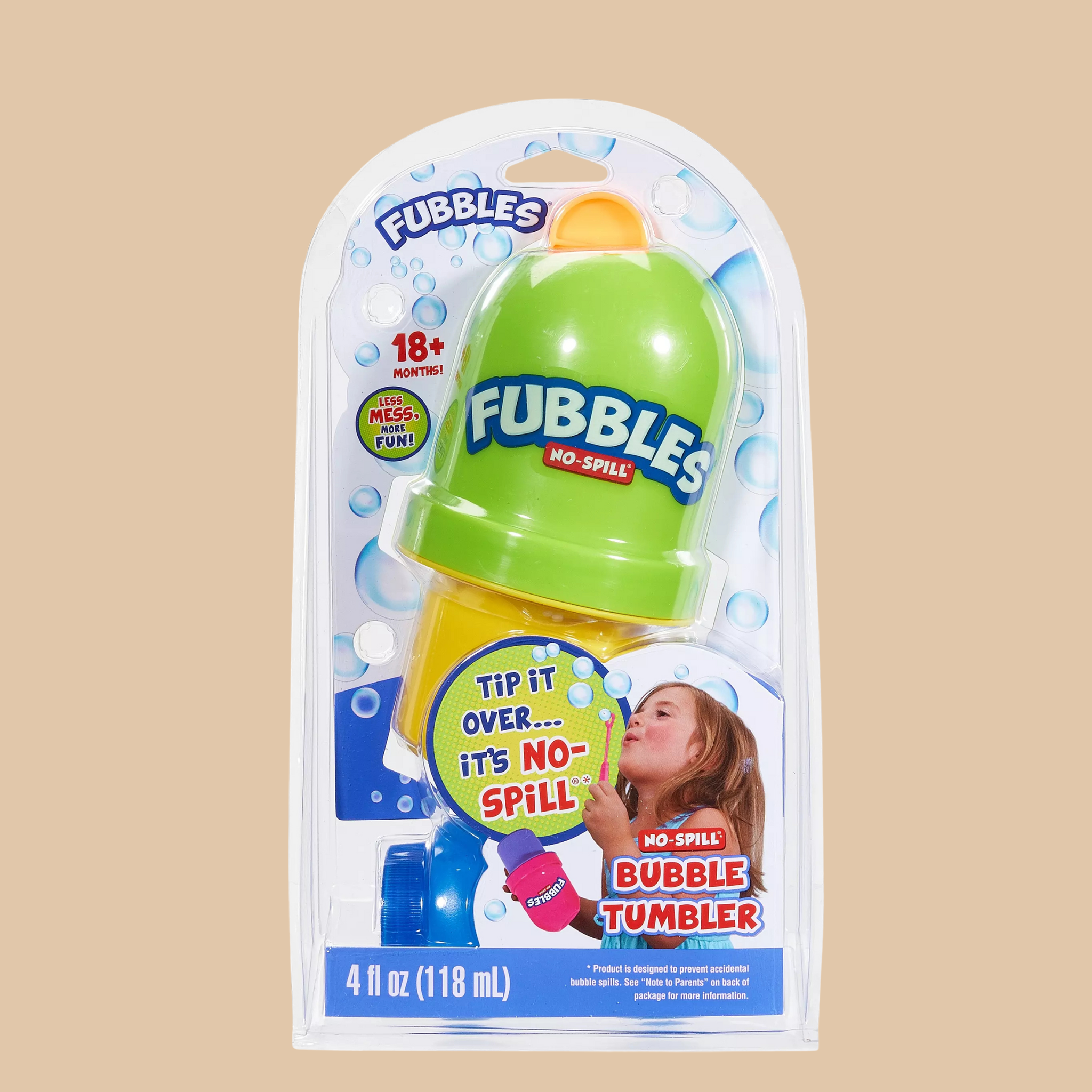 Little Kids Inc. Fubbles No-Spill Bubble Tumbler, Ages 3 & Up