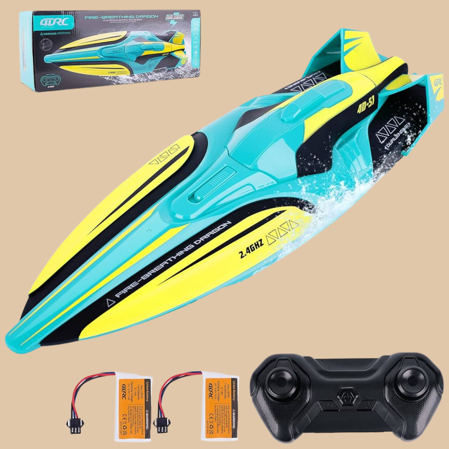 Berry President 18MPH RC Speedboat Green - COLO
