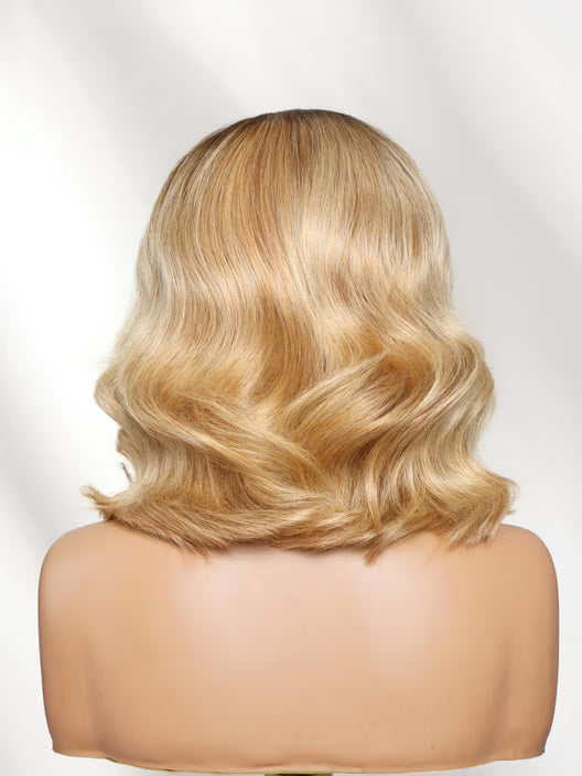 UNice Rooted Blonde Layered Blowout Bob Bye-Bye Slip™ 7x5 Lace Glueless Wig for Beginners 10"