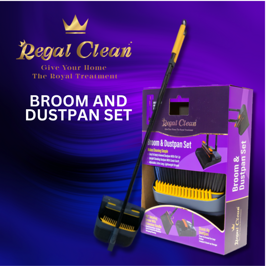 REGAL CLEAN BROOM AND DUSTPAN SET