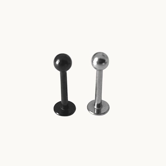 Black & Silver Tongue Barbells Set 2PCS - COLO