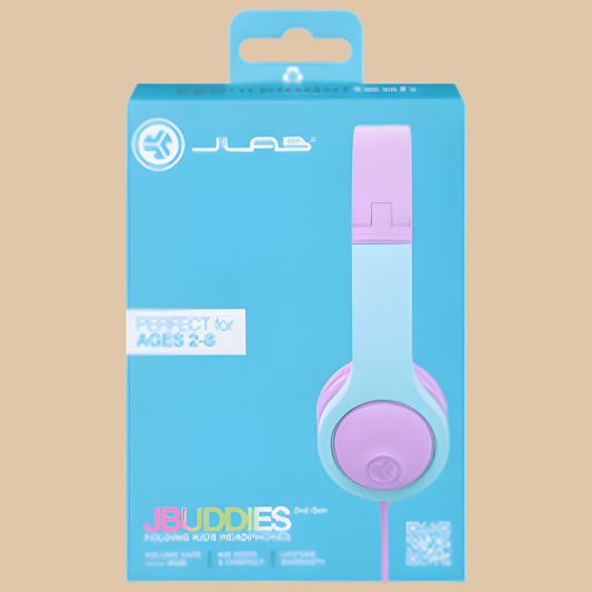 JBuddies 2nd Gen Folding Kids Headphones – Volume Safe, Kid-Sized & Compact