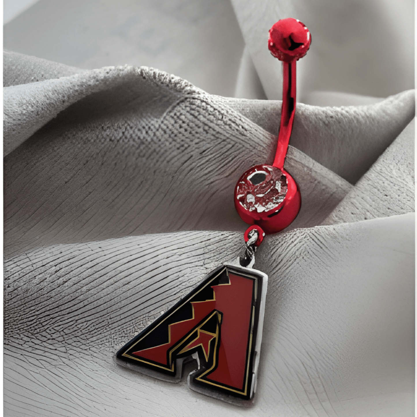 MLB Clear Gem Black Anodized Arizona Diamondbacks Belly Ring Licensed - COLO