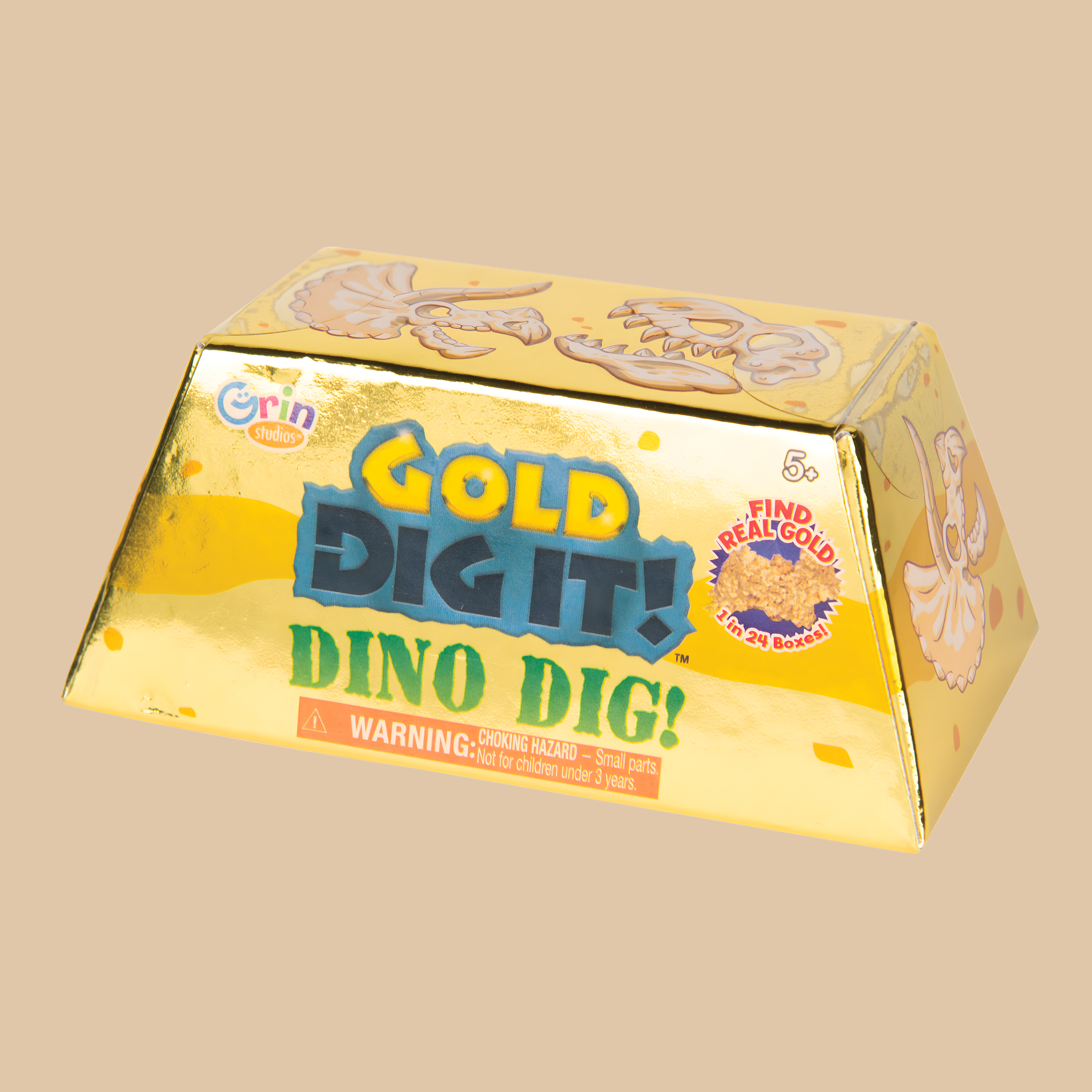 Gold Dig It Dino Excavation Kit | Real Gold 1-in-24 Chance