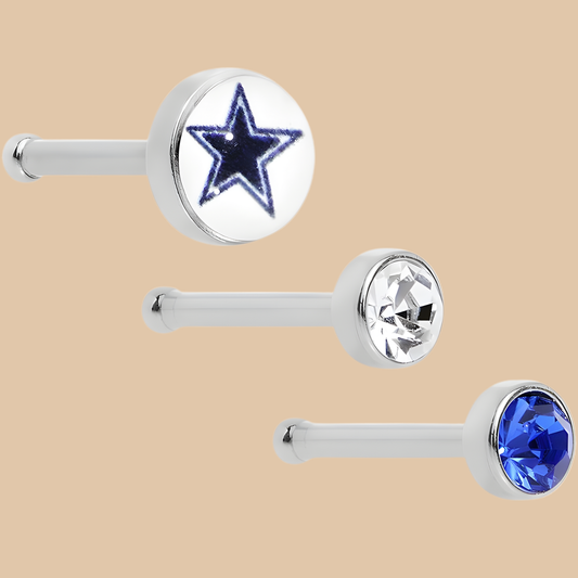 NFL Dallas Cowboys 4mm L-Shape Barbell Licensed