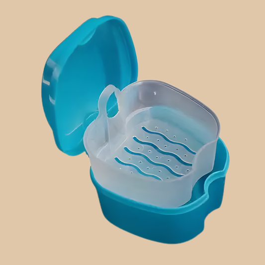 Compact Denture Bath Box (Blue)