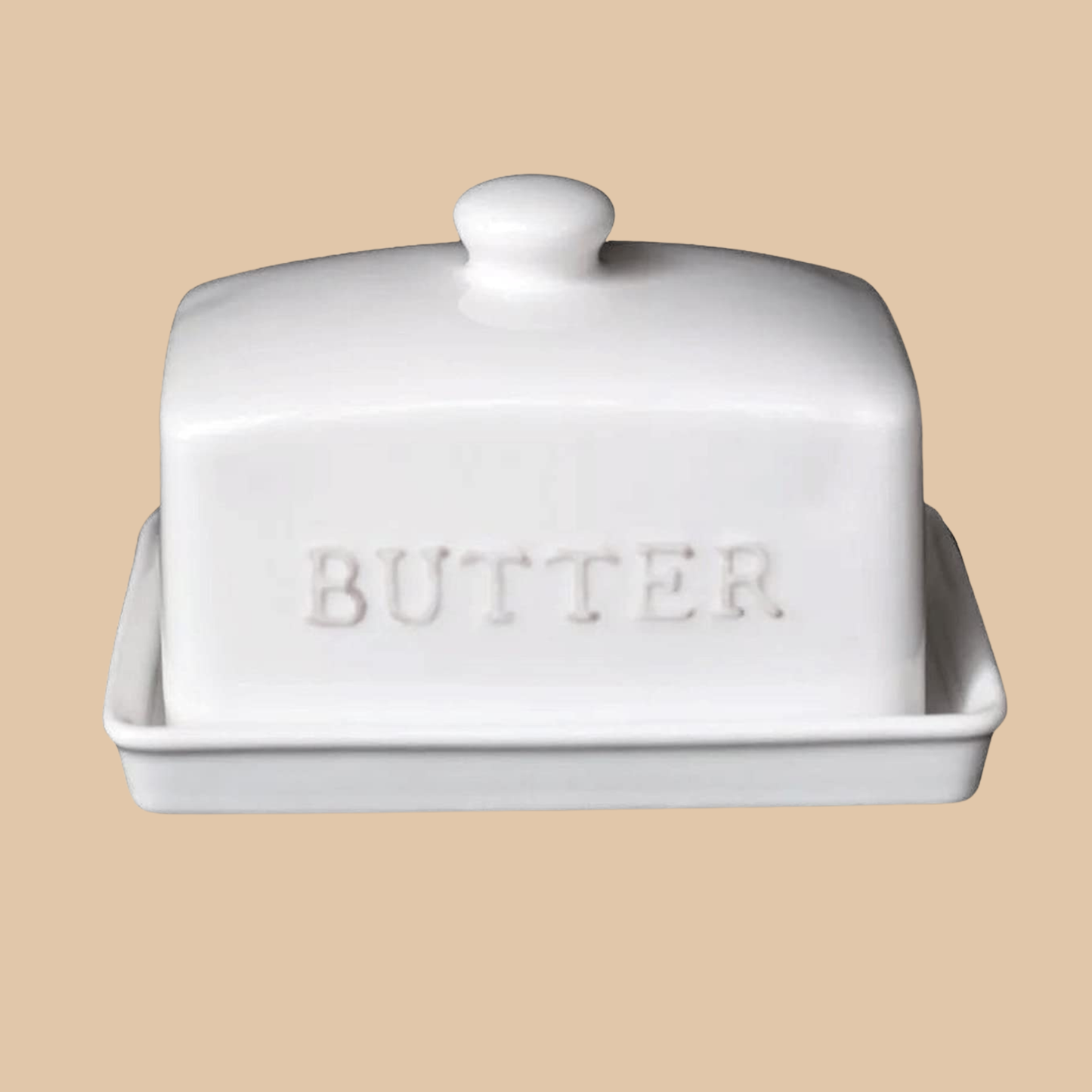 White Rectangle Butter Tray
