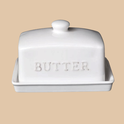 White Rectangle Butter Tray